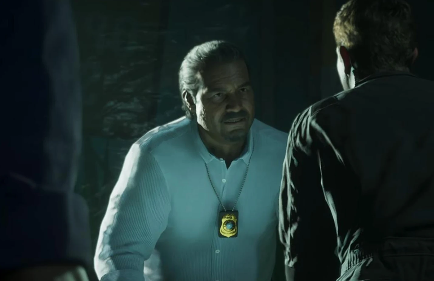 Plain-clothes detective at a Vice City crime scene, Trailer 2.