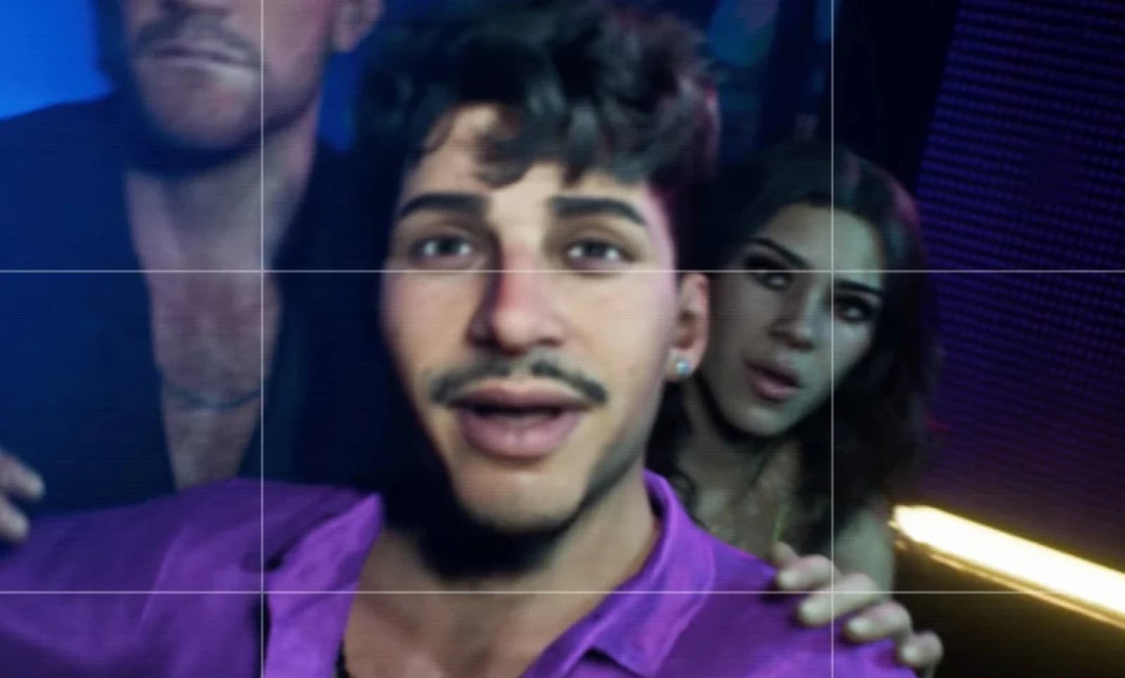 Young man taking a selfie at a Vice City club, Trailer 2.