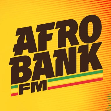 Official AfroBank FM artwork with green, red and black graphics of Africa