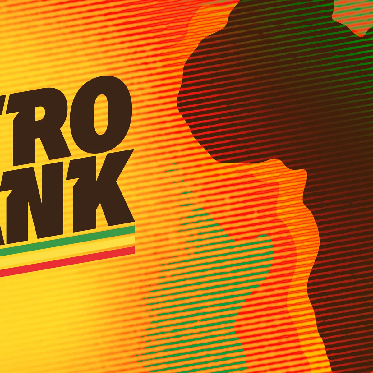Official AfroBank FM artwork with green, red and black graphics of Africa