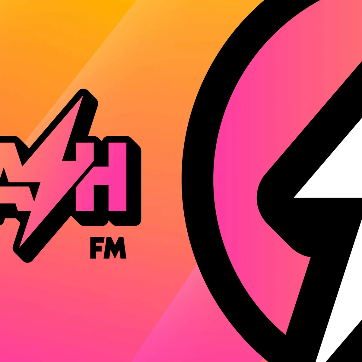 Official Flash FM logo with a lightning bolt as the S