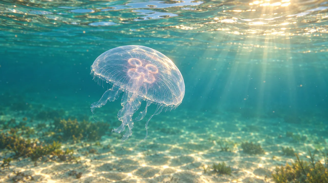Concept render of a jellyfish drifting in GTA 6 waters