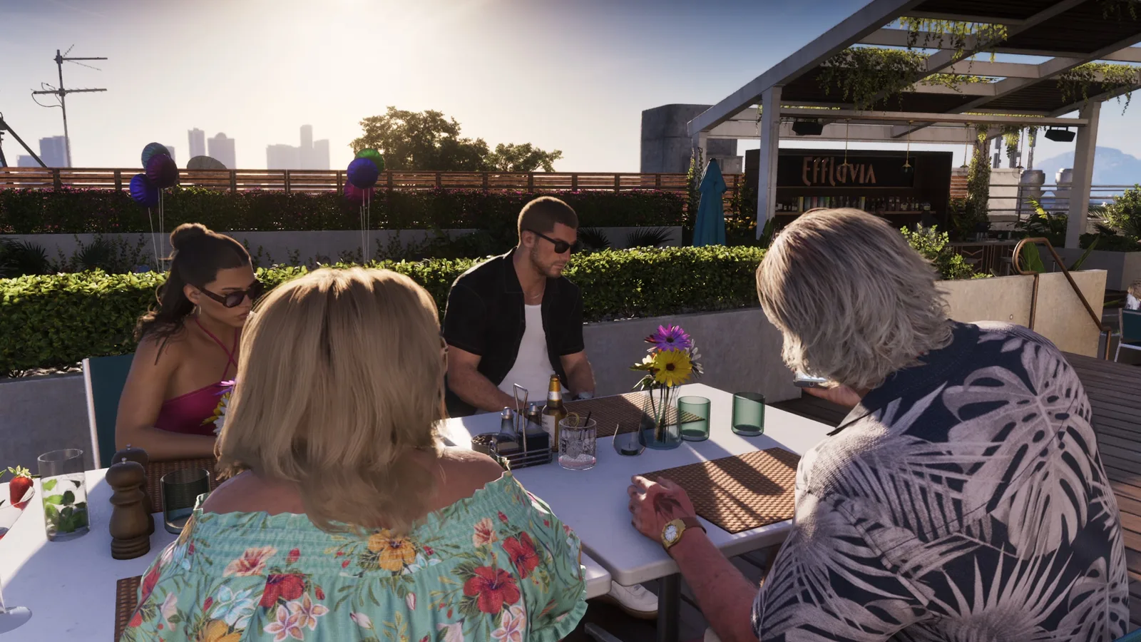 The dinner table at Effluvia during the Heder dinner scene in the Extended Look