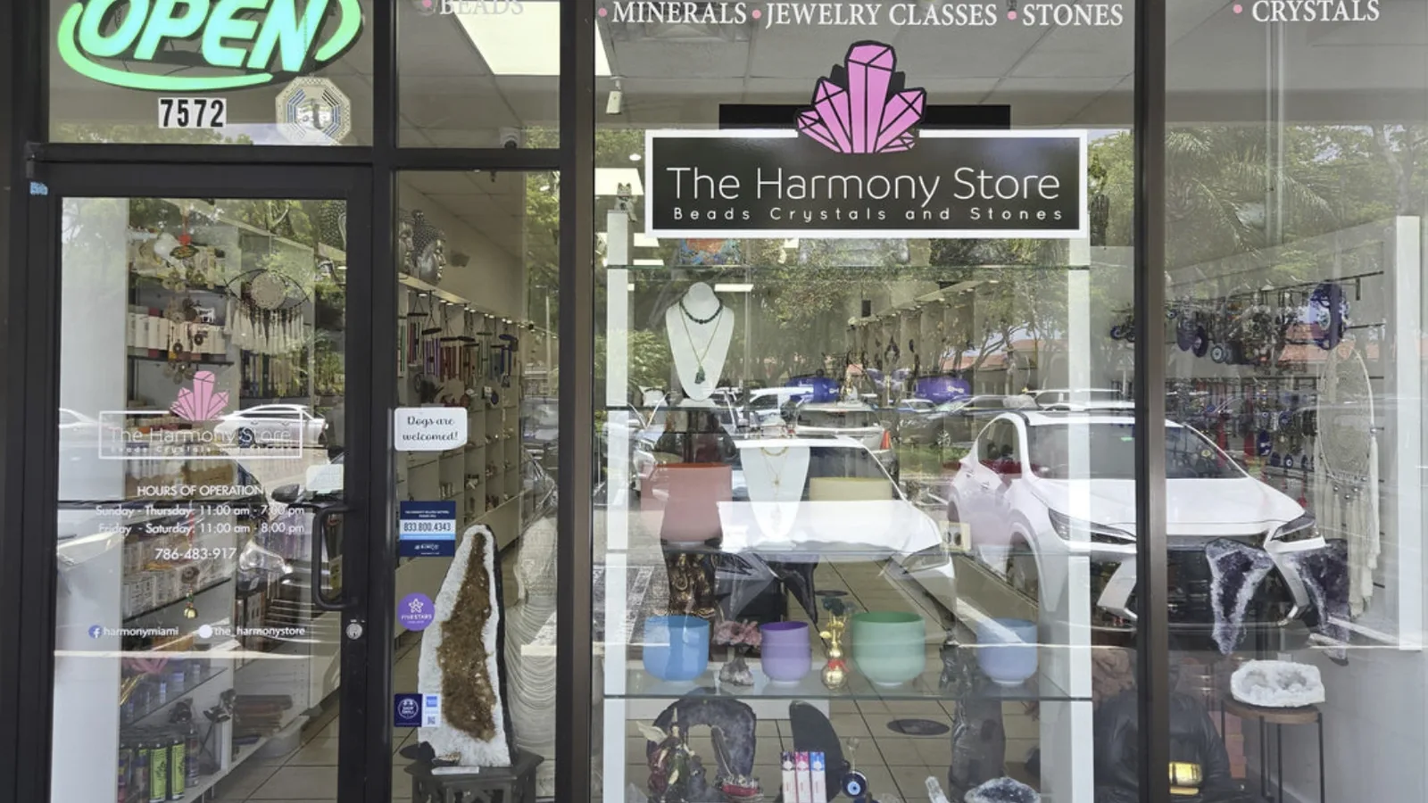 The Harmony Store crystal shop in Miami