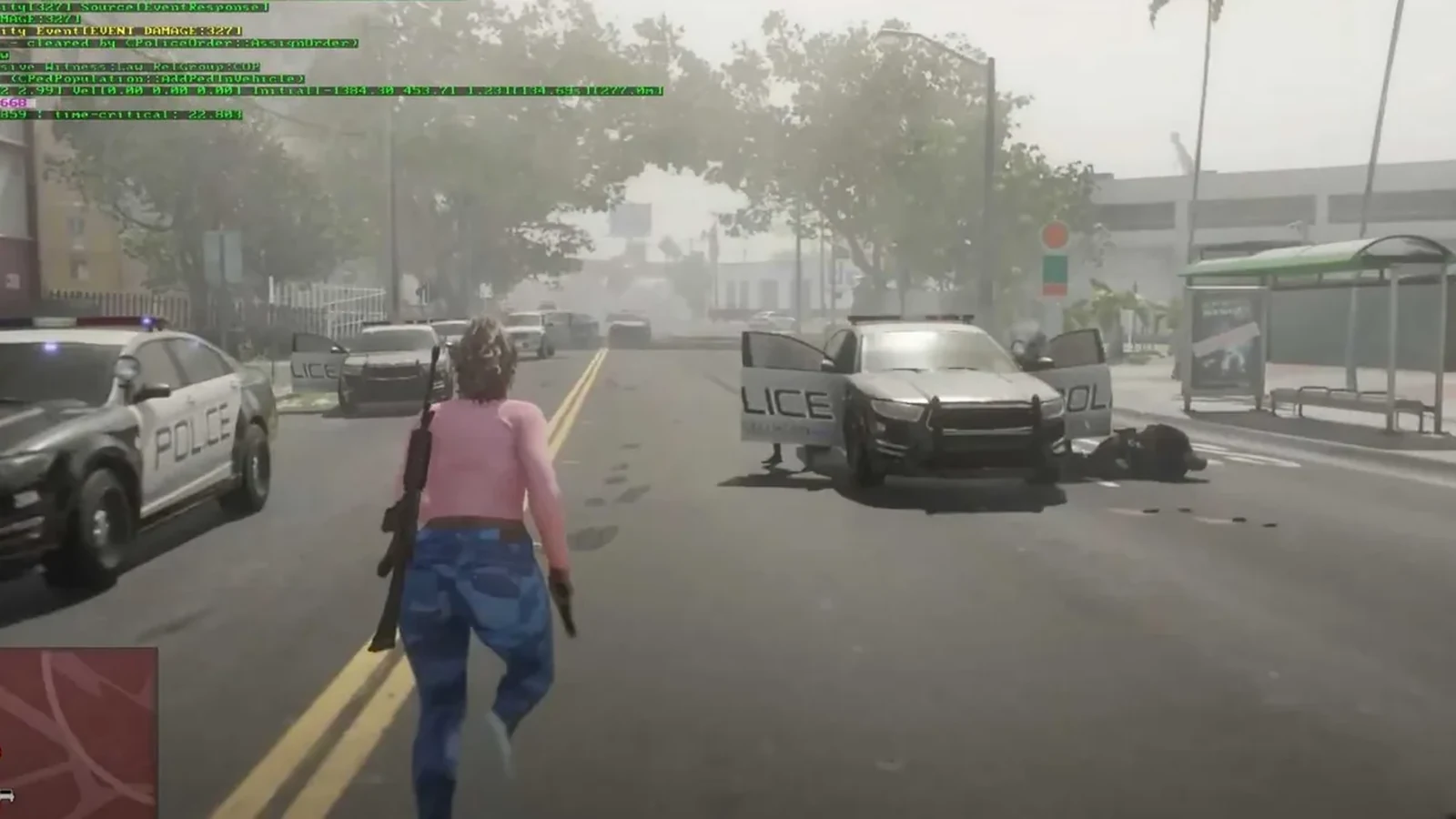Collage of GTA 6 leak headlines and early development footage stills spanning 2022 to 2025