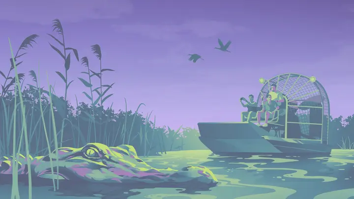 Airboat through the Grassrivers