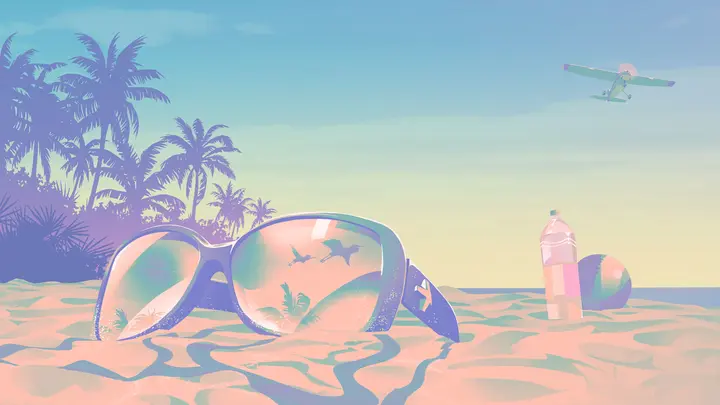 Shades in the sand
