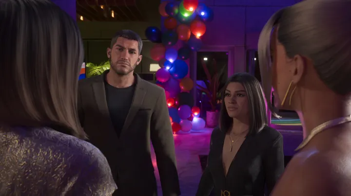 Serious faces at the balloon party