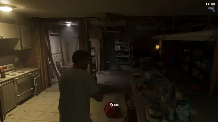 Grabbing the bag in the squat