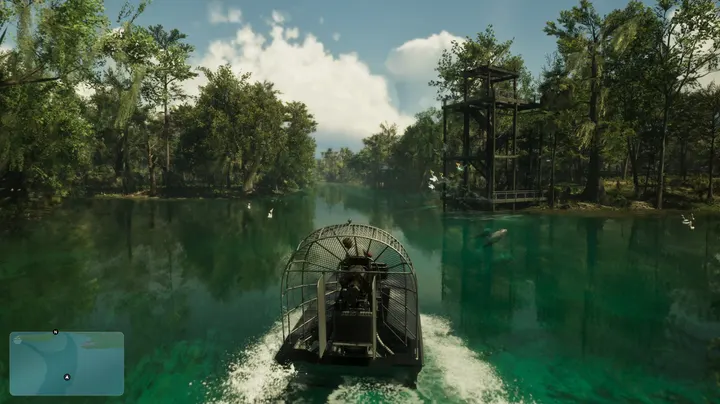 Airboat through the swamp