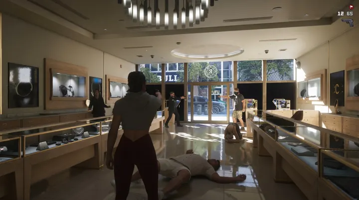 Shootout in the jewellery store