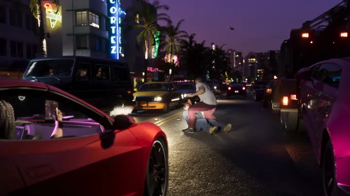 Night brawl on the neon strip