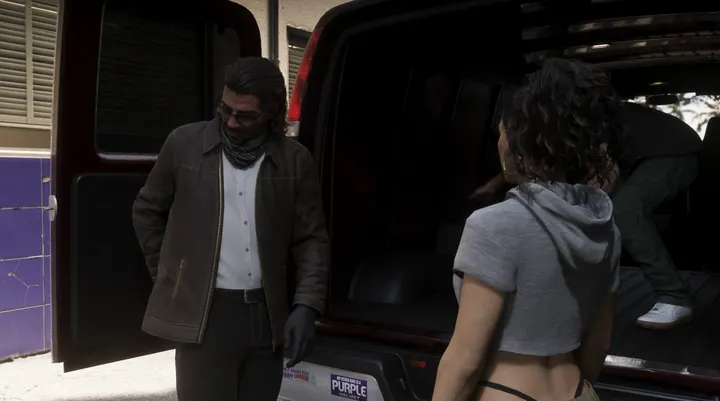 Meeting at the open van