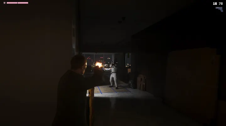 Gunfire in the night office