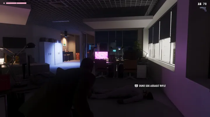 Rifle left among the desks