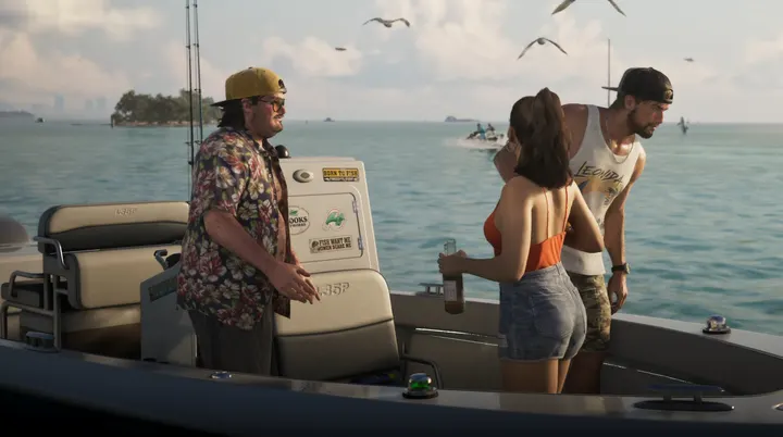 Drinks on the fishing boat