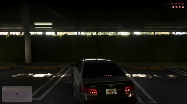 Laying low in the car park