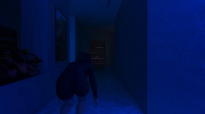 Creeping down the midnight hallway