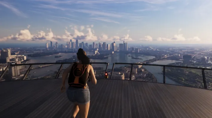 Lucia on the observation deck