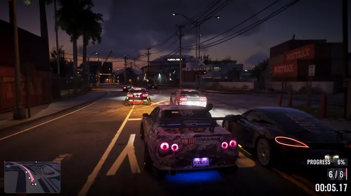 Street racers under the wires
