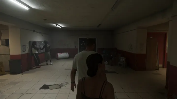 Into the basement hideout