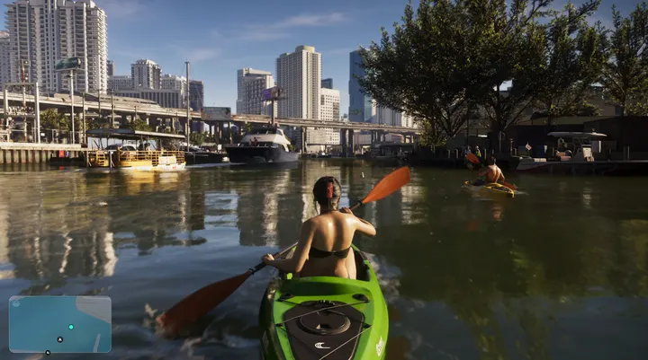 Paddling the downtown canal