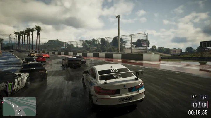 Slick laps in the rain