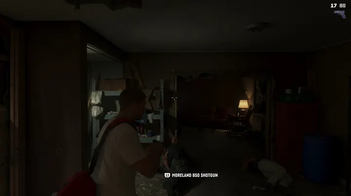 Shotgun pickup in the trailer