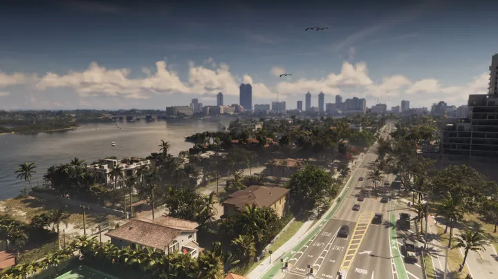 Coastal highway into the city