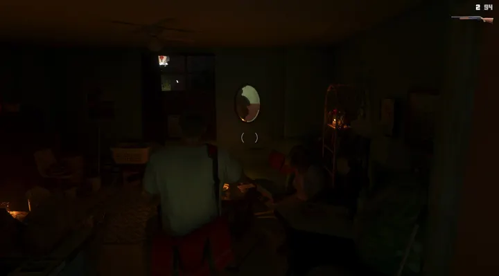 Creeping through the dark house