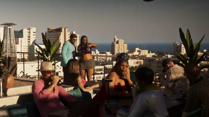 Rooftop party in the sun