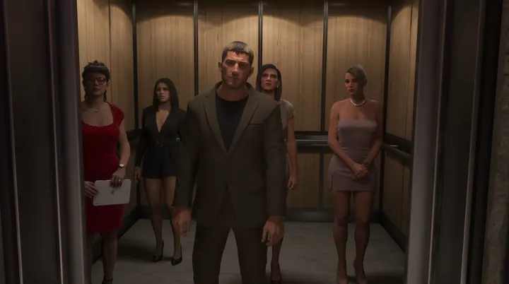 Sharing the lift with strangers