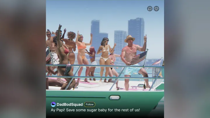 Boat party off the marina