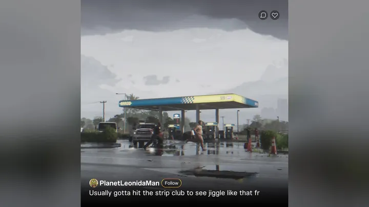 Storm over the gas station