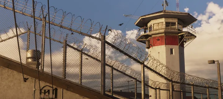 Watchtower over the prison yard