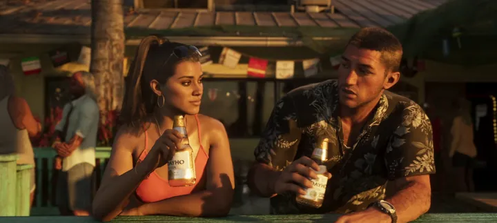 Drinks at the tiki bar