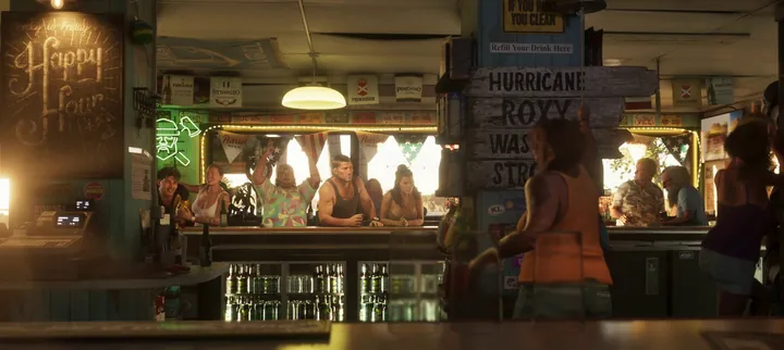 Hurricane party at the bar