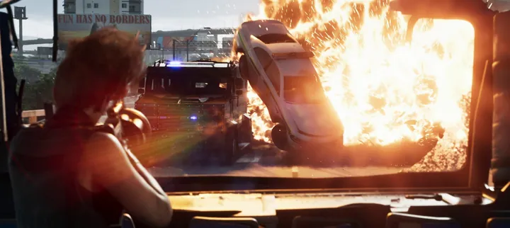 Driving through the flames
