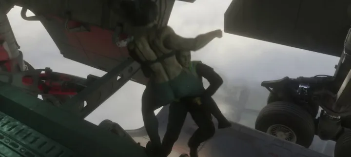 Wreckage tumbling