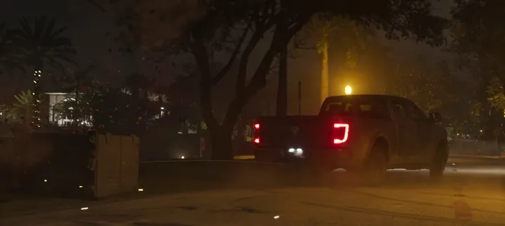 Brake lights pulling away