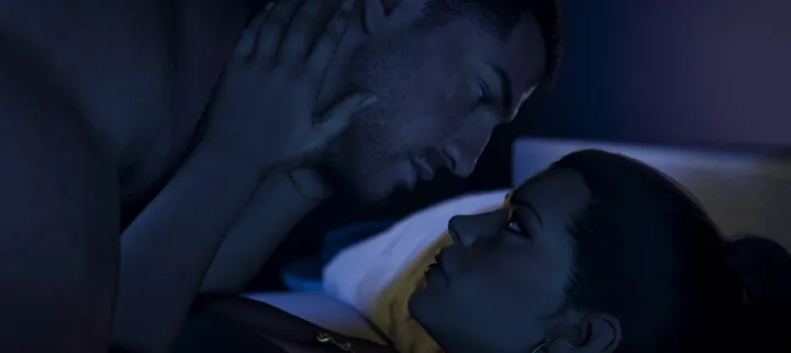 Pillow talk in blue light