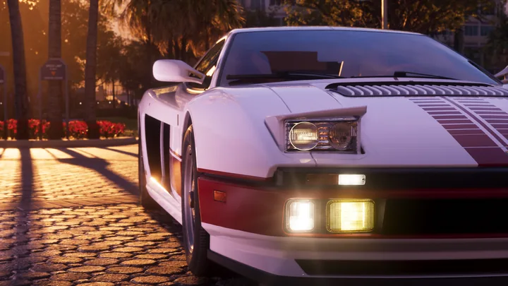 Headlights down the boulevard