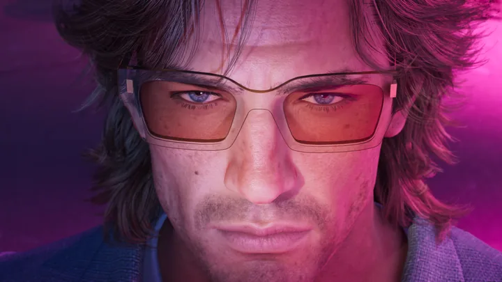 Tinted shades, pink glow