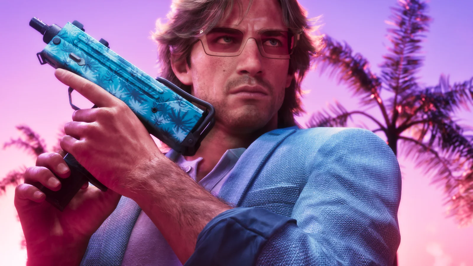 GTA 6 boxed art next to a Sony PlayStation 5 console, with the PlayStation Store in view