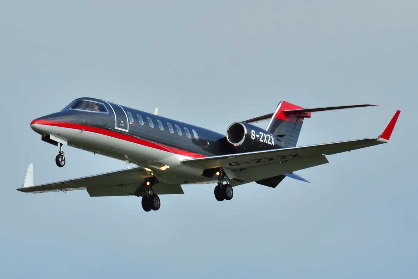 Learjet business jet