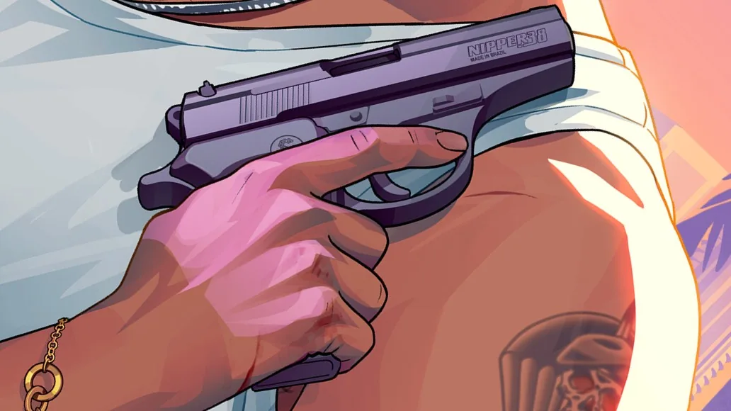 The Nipper .38 handgun shown in an official GTA 6 screenshot.