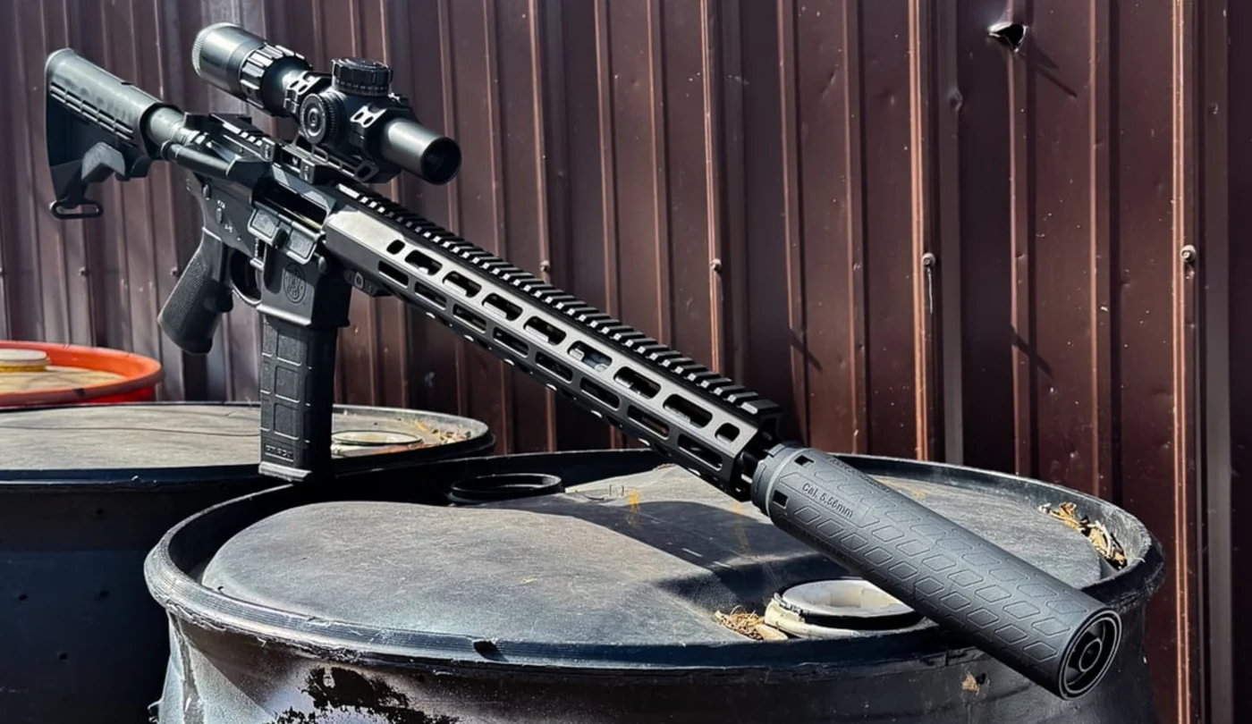 Modern AR-15 variant rifle, the real-world basis for the GTA 6 weapon.