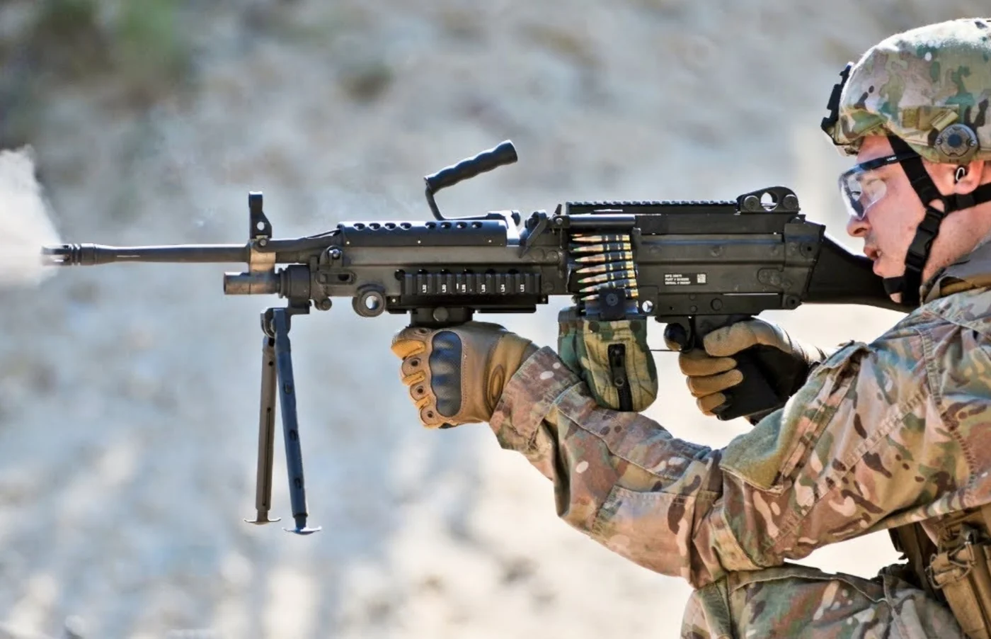 M249 SAW light machine gun, the real-world basis for the GTA 6 weapon.