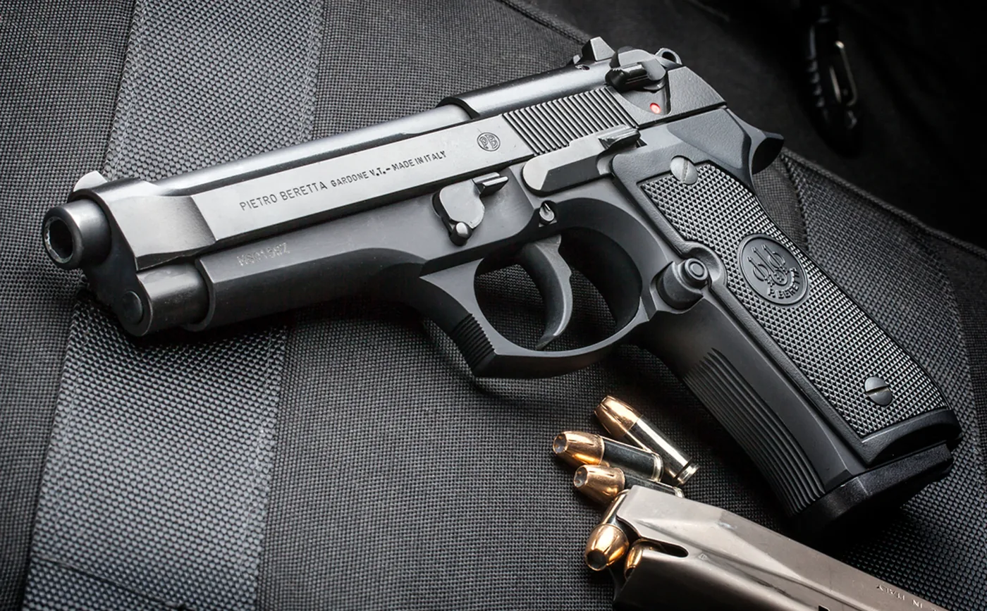 Beretta 92FS pistol, the real-world basis for the GTA 6 weapon.
