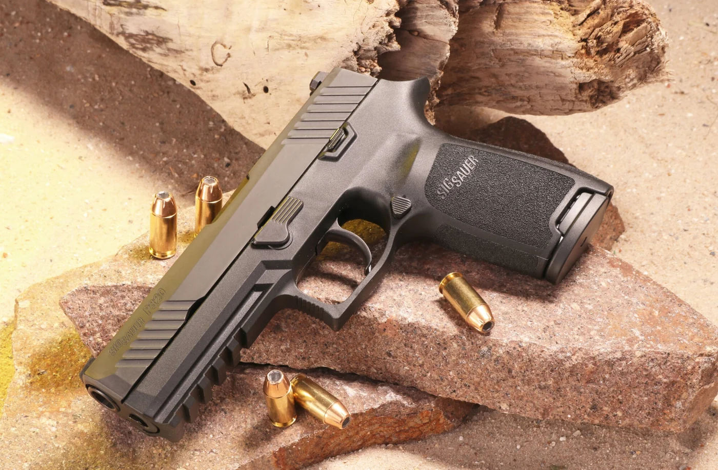 Glock / SIG Sauer P320 pistol, the real-world basis for the GTA 6 weapon.